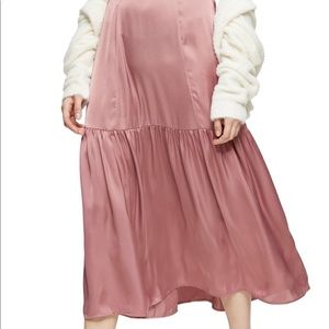 Topshop, Blush Satin Maxi